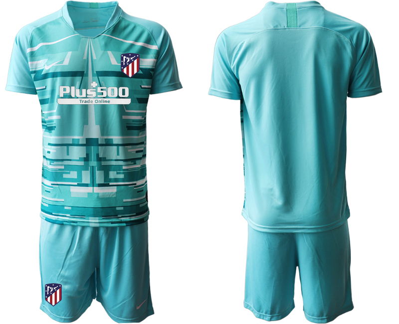 Men 2020-2021 club Atletico Madrid blue goalkeeper blank Soccer Jerseys1